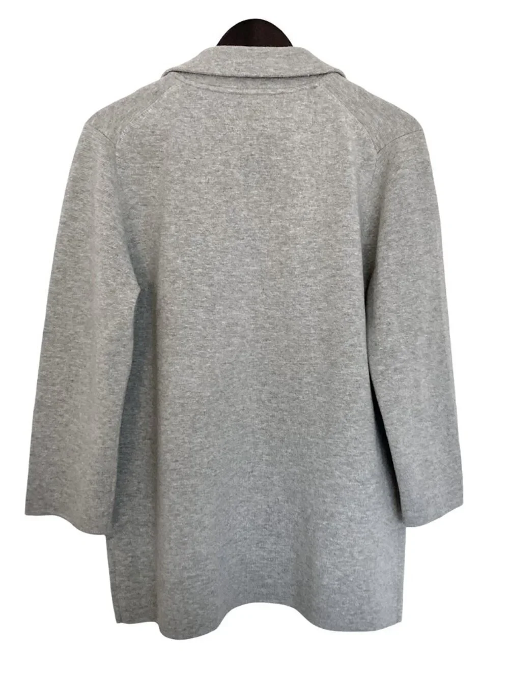 J CREW 365 Sophie Knit Open Front Wool Blend Blazer Size M Heather Gray